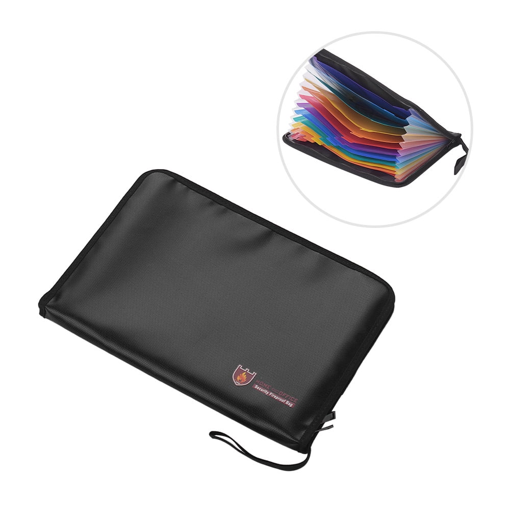 Fireproof Waterproof Safe Document Bags A4 Size Expandable File Folder ...