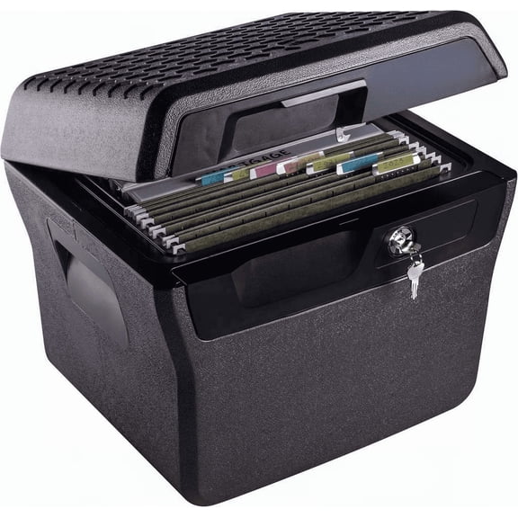 Fireproof and Waterproof Lock Box with Key Lock, 0.66 Cu Ft, 14.1 x 16.6 x 13.8 Inches Bestseling