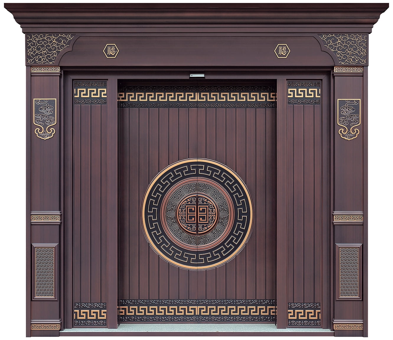 Fireproof and explosion-proof cast aluminum door villa door double door rural self-built houses to enter the household anti-theft copper custom