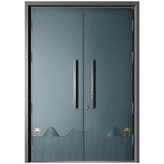 Fireproof and explosion-proof cast aluminum door villa door double door rural self-built houses to enter the household anti-theft copper custom
