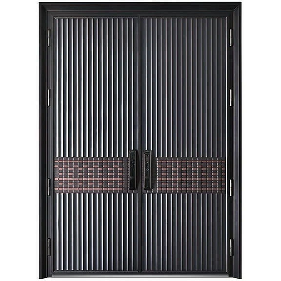 Fireproof and explosion-proof cast aluminum door villa door double door rural self-built houses to enter the household anti-theft copper custom