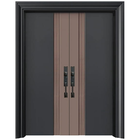 Fireproof and explosion-proof cast aluminum door villa door double door rural self-built houses to enter the household anti-theft copper custom