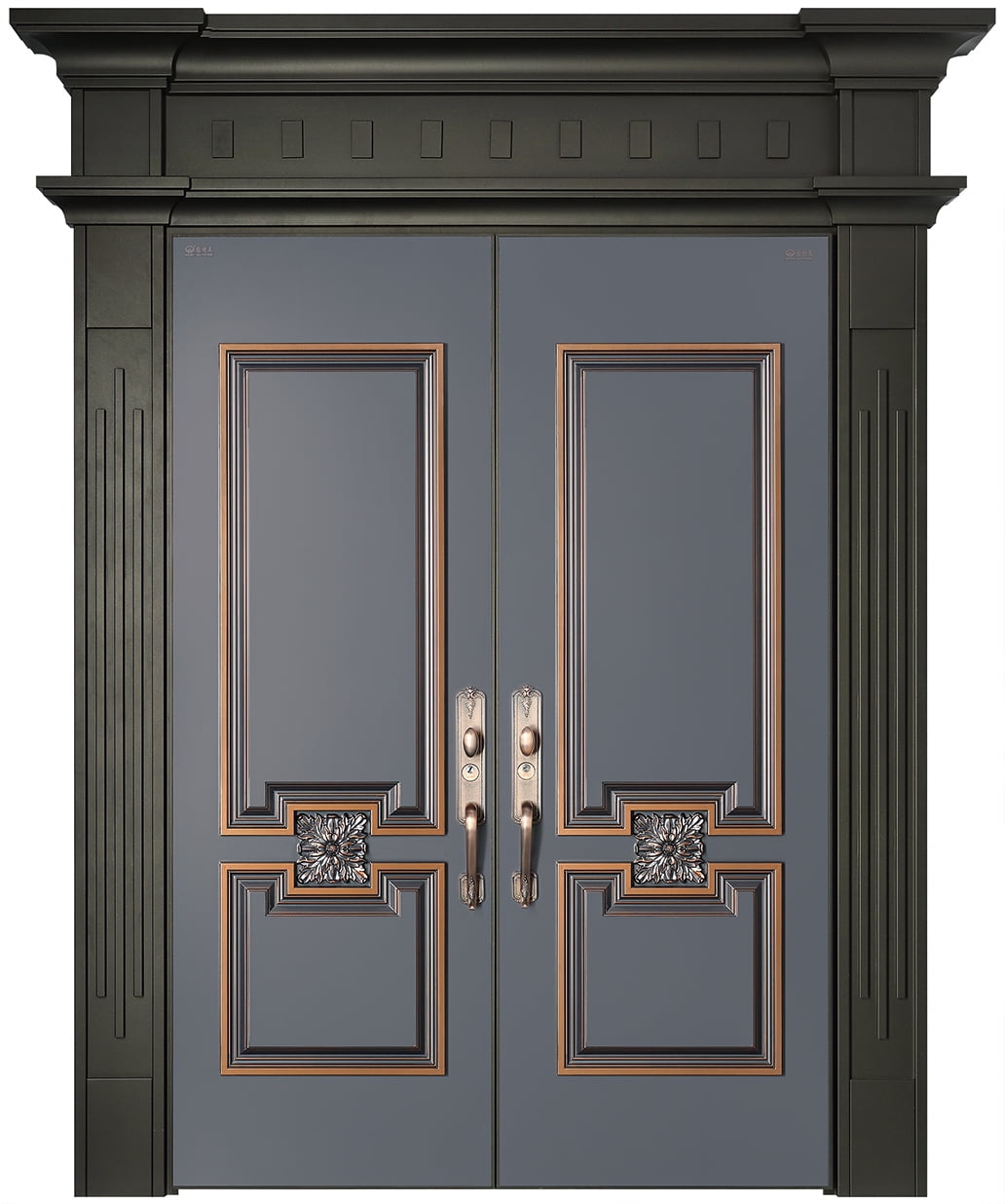 Fireproof and explosion-proof cast aluminum door villa door double door rural self-built houses to enter the household anti-theft copper custom