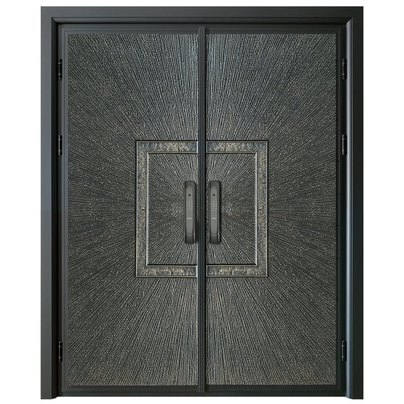 Fireproof and explosion-proof cast aluminum door villa door double door rural self-built houses to enter the household anti-theft copper custom