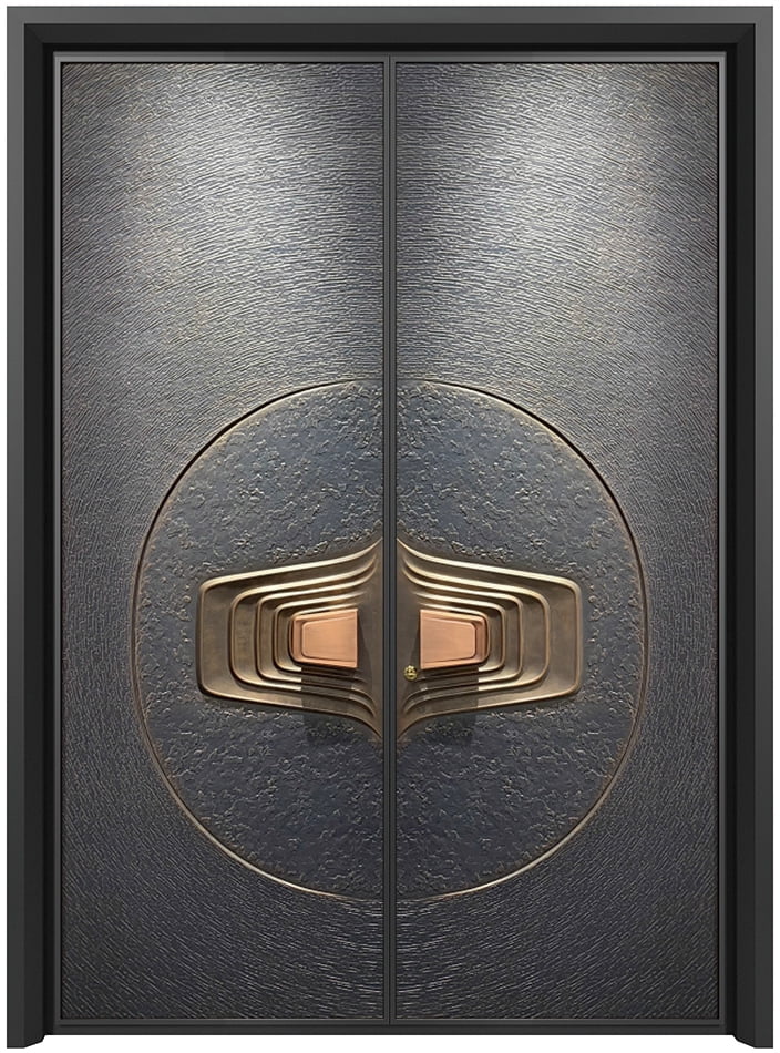 Fireproof and explosion-proof cast aluminum door villa door double door rural self-built houses to enter the household anti-theft copper custom