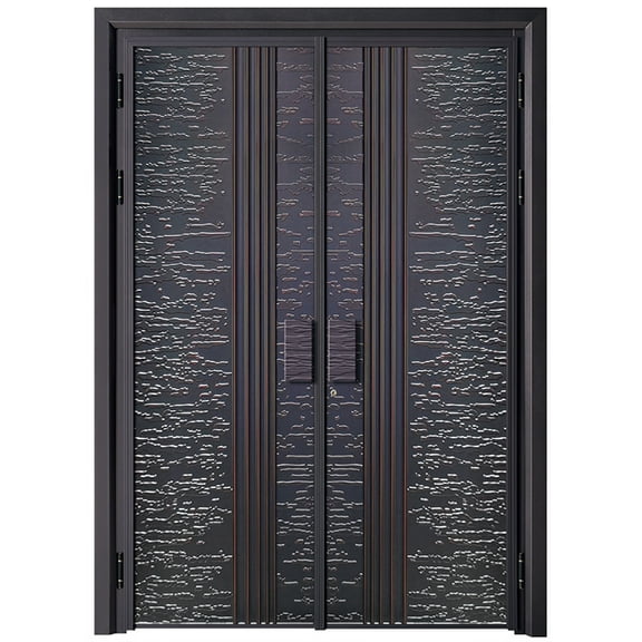 Fireproof and explosion-proof cast aluminum door villa door double door rural self-built houses to enter the household anti-theft copper custom