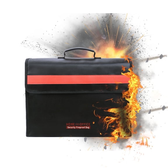 Fireproofing Briefcase Capacity Large Storage Finishing Fireproofing Briefcase File Large Size Fireproof Document Bag Silicone Fiberglass Document Holder