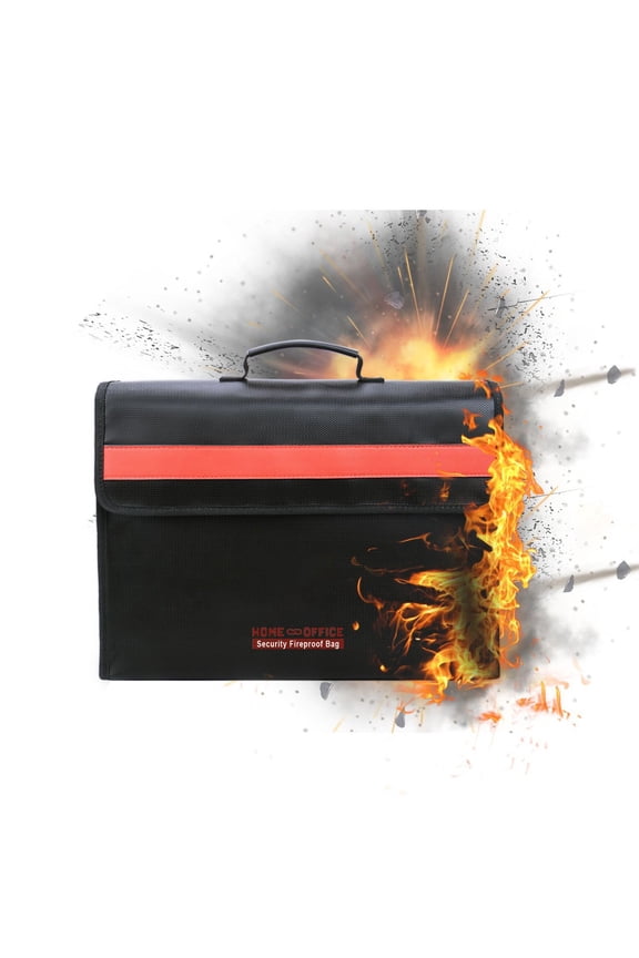 Fireproofing Briefcase Capacity Large Storage Finishing Fireproofing Briefcase File Large Size Fireproof Document Bag Silicone Fiberglass Document Holder