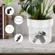 Fireresistant Waterproof Flower Pot Diversion Safe with Fireproof Money Bag and Lock,Stainless Steel Secret Hidden Safe,Perfect for Hiding The Valuables Inside - Plants Not Include