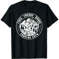 thumbnail image 1 of Fires Friends Drinks Camping Crew Funny Friends Camping T-Shirt, 1 of 3