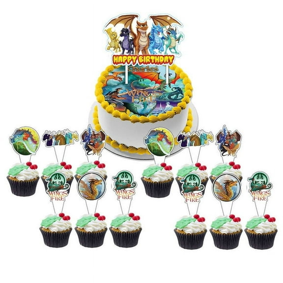 Fires of wing Cake Topper CupcakeS Set Birthday Party Supplies Decoration Decor Kit