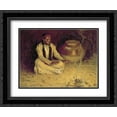 thumbnail image 1 of Fireside 2x Matted 24x20 Black Ornate Framed Art Print by Couse, Eanger Irving, 1 of 2