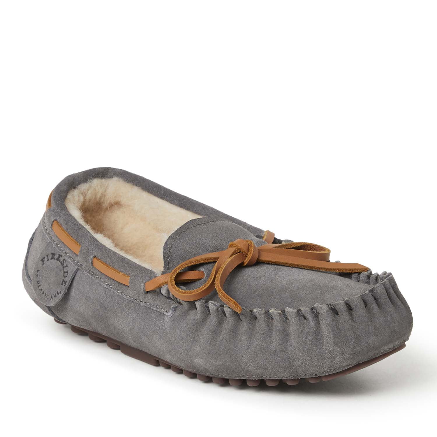 Dearfoams Official Site Dearfoams Wilmington Wool Blend Women's Moccasin Slippers Women's Slippers