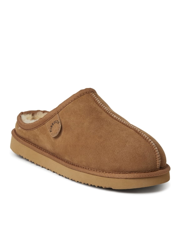 Fireside By Dearfoams Men's Grafton Genuine Shearling Clog Slipper
