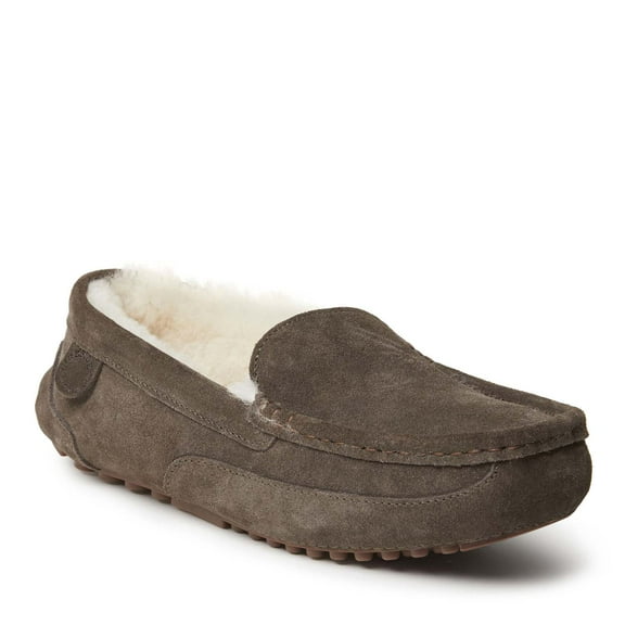 Fireside By Dearfoams Men's Melbourne Genuine Shearling Moccasin Slipper