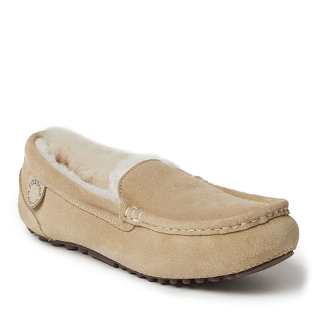 Dearfoams Fireside By Dearfoams Women's Mel Genuine Shearling Moccasin Slipper