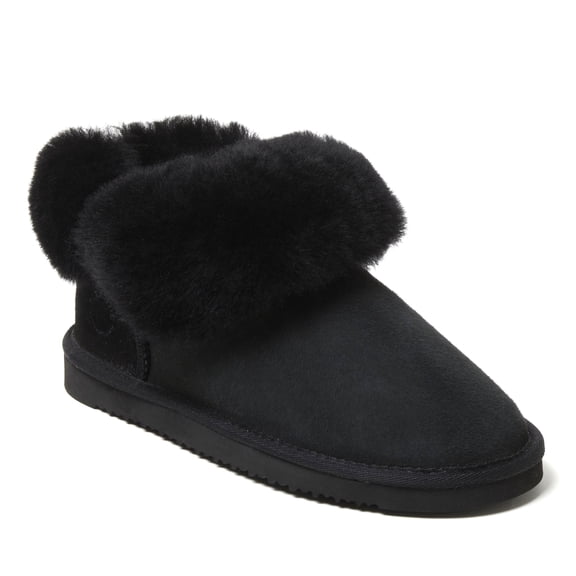 Fireside By Dearfoams Women's Perth Genuine Shearling Foldover Boot