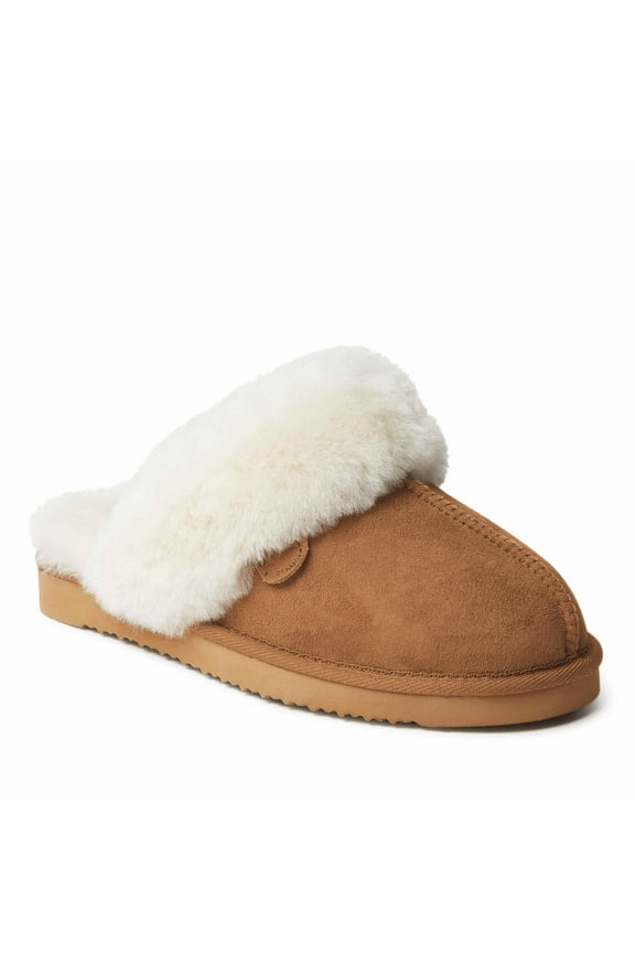 Fireside By Dearfoams Women's Sydney Genuine Shearling Scuff Slipper