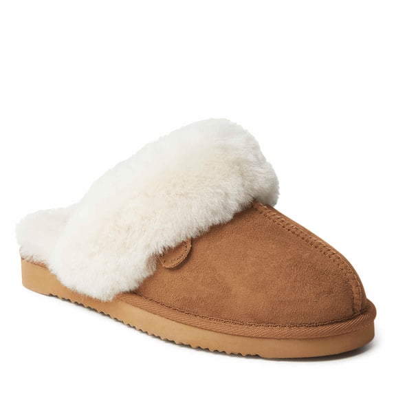 Fireside By Dearfoams Women's Sydney Genuine Shearling Scuff Slipper