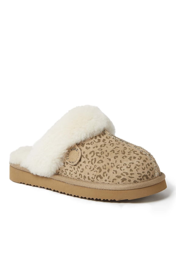 Fireside By Dearfoams Women's Sydney Genuine Shearling Scuff Slipper