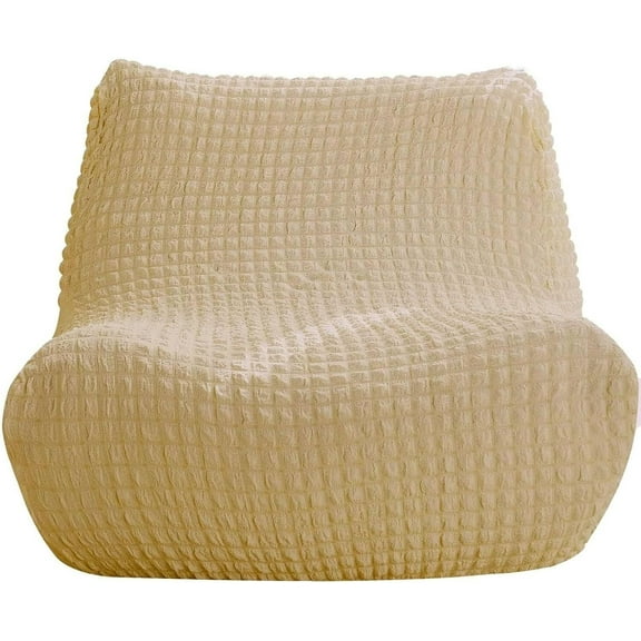 Fireside Chair Cover Armless Sofa Cover Lazy Floor Armless Chair Slipcover, Folding Sofa Bed Cover Non-Armrest Furniture Protector Without Armrests for Kids Dog Cat