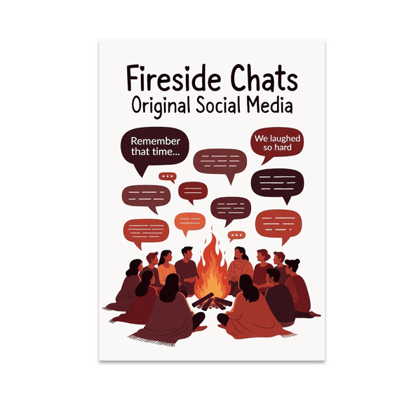 Fireside Chats Original Social Media Art - Home Decor Enthusiast - 13x19 Poster Print