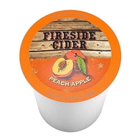 Fireside Cider Peach Apple Single-Cup Cider Pods,Compatible Keurig 2.0, 40 Count