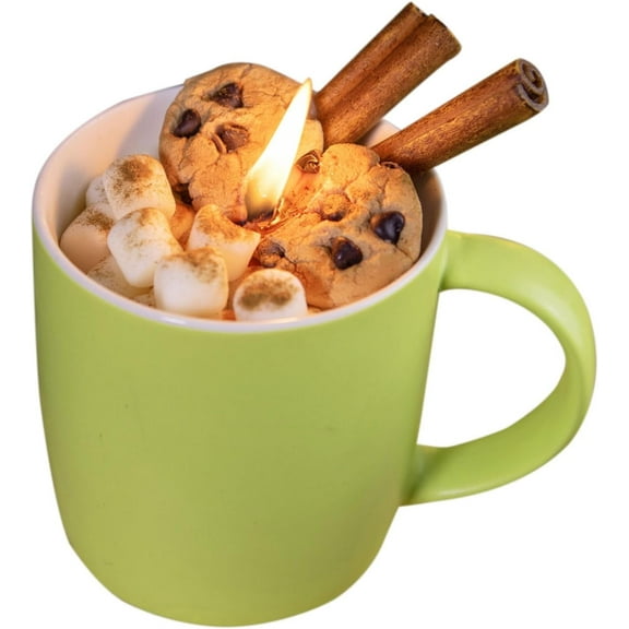 Fireside Cocoa Candle Mug Realistic Food Candle for Christmas Home Decoration