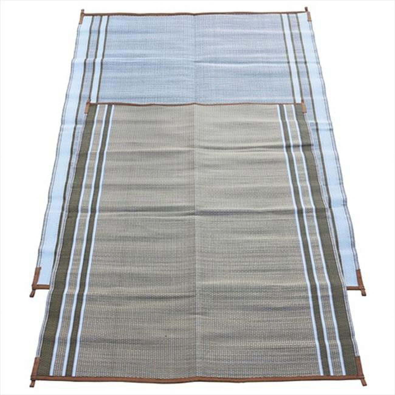 Fireside Patio Mats Mushroom Beige 5 ft. x 7 ft. Polypropylene IndoorOutdoor Reversible Patio