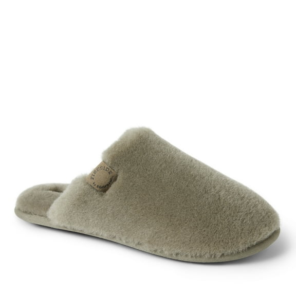 Fireside by Dearfoams Men's Broome Genuine Shearling Fuzzy Scuff House Slipper