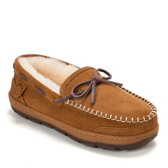 Fireside by Dearfoams Men's Forster Genuine Shearling Moccasin