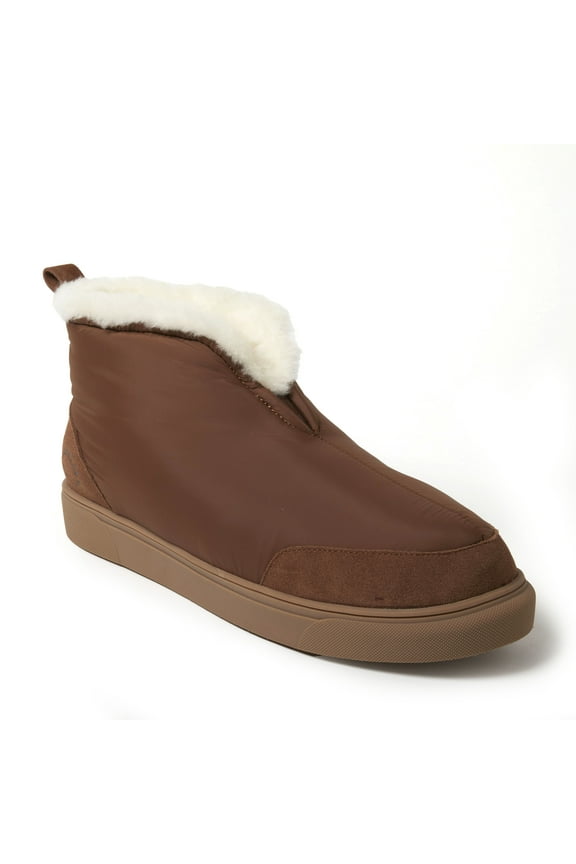 Fireside by Dearfoams Men's Shearling Warm Up Bootie