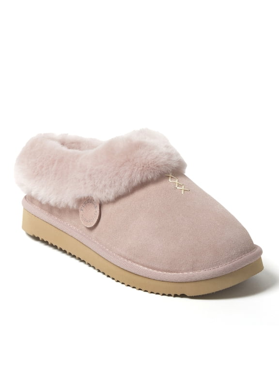 Fireside by Dearfoams Women's Adelaide Genuine Shearling Clog Slipper