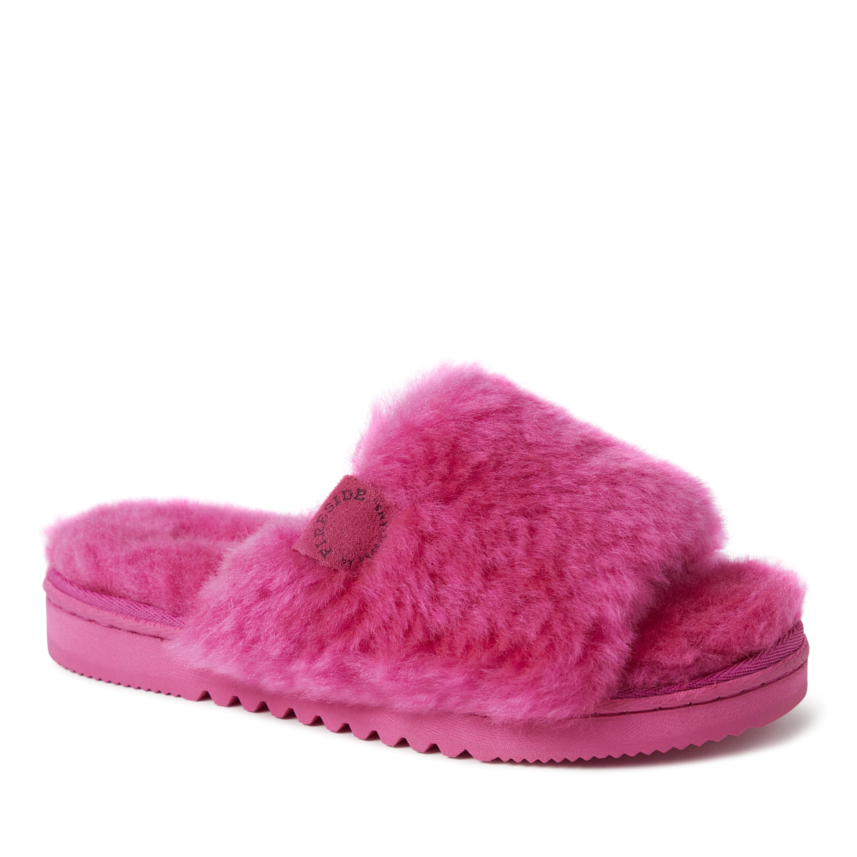 Fireside by Dearfoams Women's Cairns Genuine Shearling Slide Slipper ...