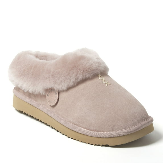 Fireside by Dearfoams Women's Adelaide Genuine Shearling Clog Slipper