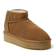 Fireside by Dearfoams Womens Kingston Genuine Shearling Platform Bootie