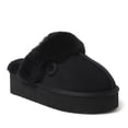 thumbnail image 1 of Fireside by Dearfoams Women's Melton Genuine Shearling Platform Scuff Slipper, 1 of 7