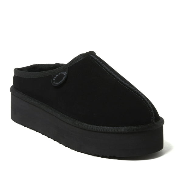 Fireside by Dearfoams Women's Queenstown Genuine Shearling Platform Clog Slipper