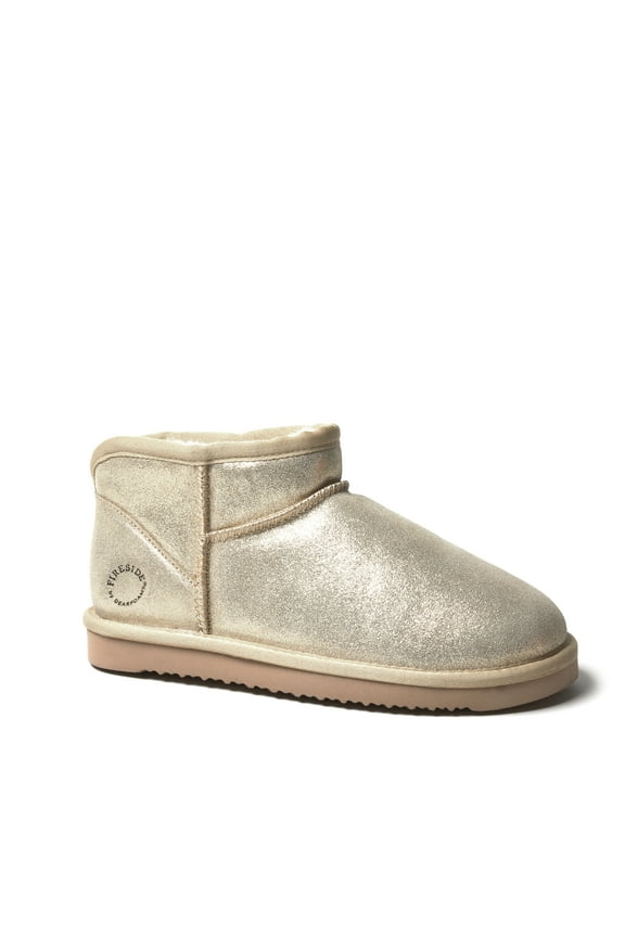 Fireside by Dearfoams Women's Riverland Genuine Shearling Micro Bootie