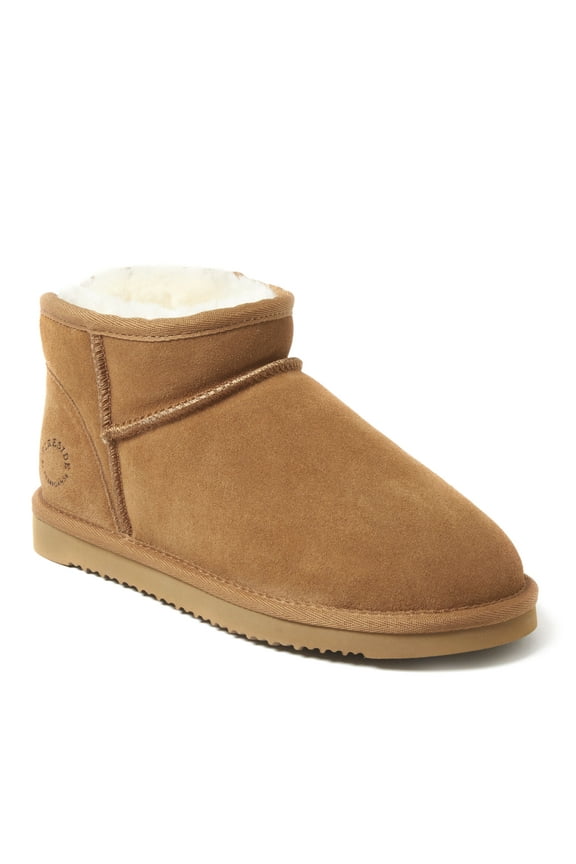 Fireside by Dearfoams Women's Riverland Genuine Shearling Micro Bootie