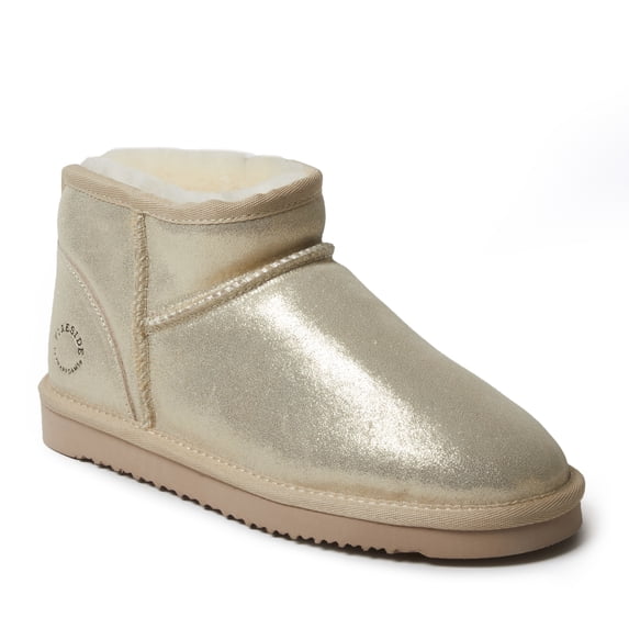 Fireside by Dearfoams Women's Riverland Genuine Shearling Micro Bootie