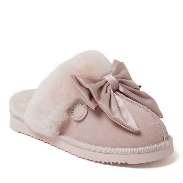 dearfoams women's fireside sydney genuine shearling scuff