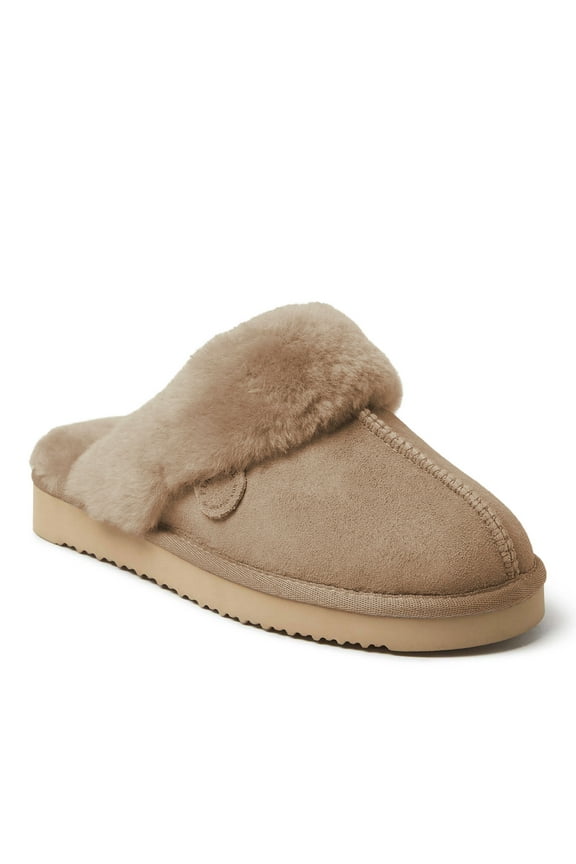 Fireside By Dearfoams Women's Sydney Genuine Shearling Scuff Slipper