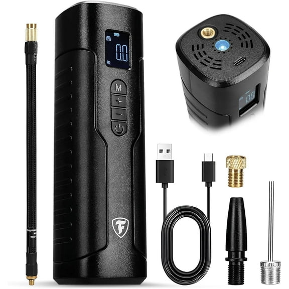 Firestone 150 PSI Rechargeable Air Compressor with Digital Display, Auto Shutoff, USB-C Charging