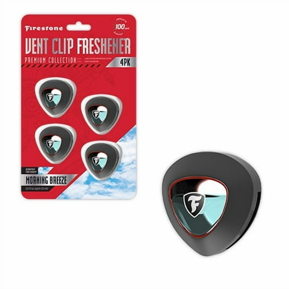 Firestone 4-Pack Vent Clip Air Freshener – Odor Eliminator with Long-Lasting Scents and Easy Installation