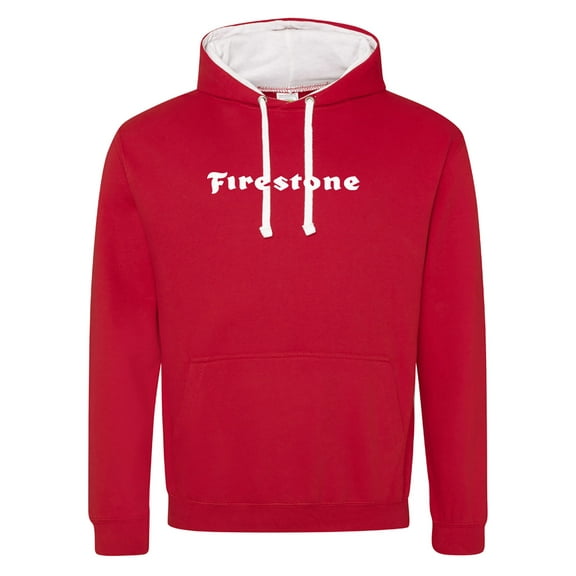 Firestone Apparel Pullover Hoodie - Fashion Hooded Sweatshirt with Logo Print – Lightweight, Soft Comfort Fleece - Unisex for Men or Women – Firestone - Red White (White Print - 2XL)