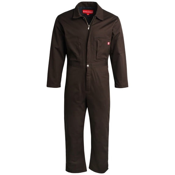 Firestone Mens Coveralls Water-Resistant Twill Workwear Durable Quilted Lining Utility Jumpsuit
