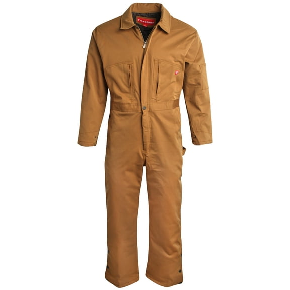 Firestone Mens Coveralls - Water Resistant Twill Workwear Durable Utility Jumpsuit with Quilted Lining