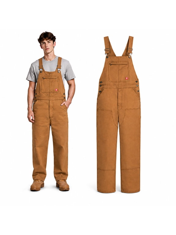 Mens Overalls - Warm Insulated Bib Overalls for Men, Durable Workwear Bibs, Sizes Run Small