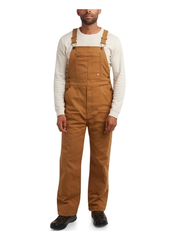 Mens Overalls - Water Resistant Mechanical Stretch Twill Bib Overalls Utility Jumpsuit (M-XXL)